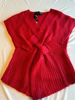 Olivers Red Ribbed Tie-Front Sweater Cardigan